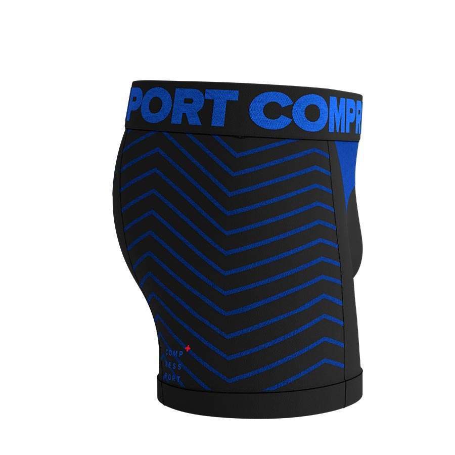 Compressport Seamless Boxer Zwart/Blauw Heren