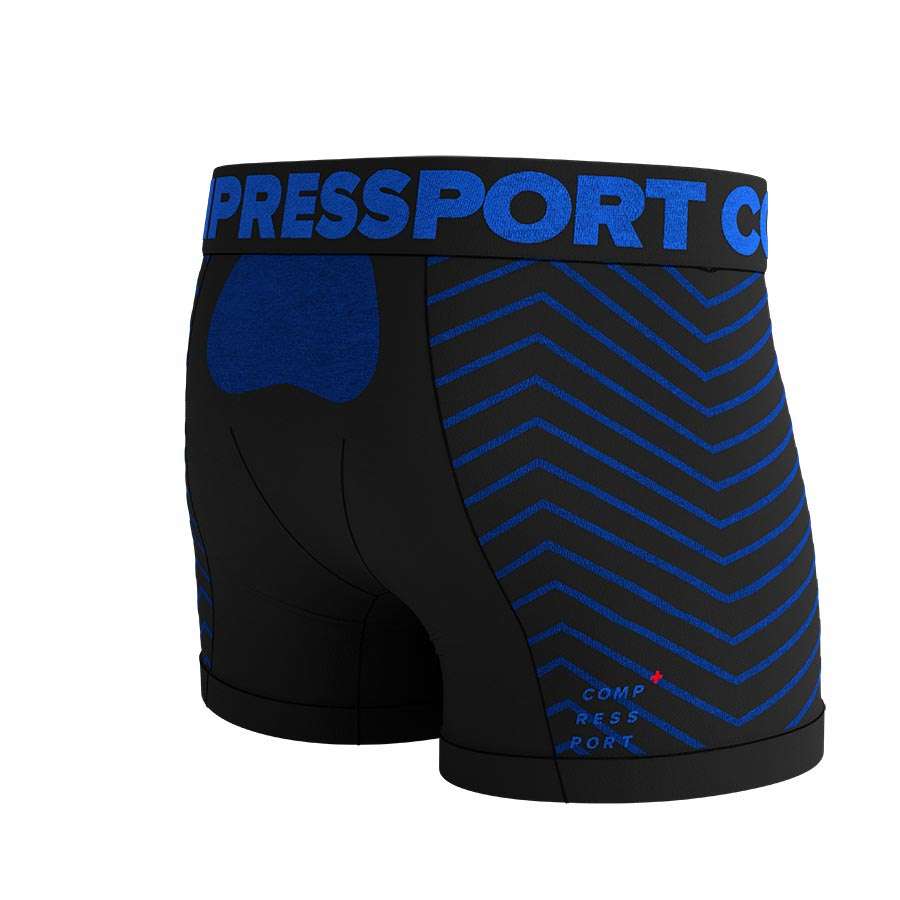 Compressport Seamless Boxer Zwart/Blauw Heren