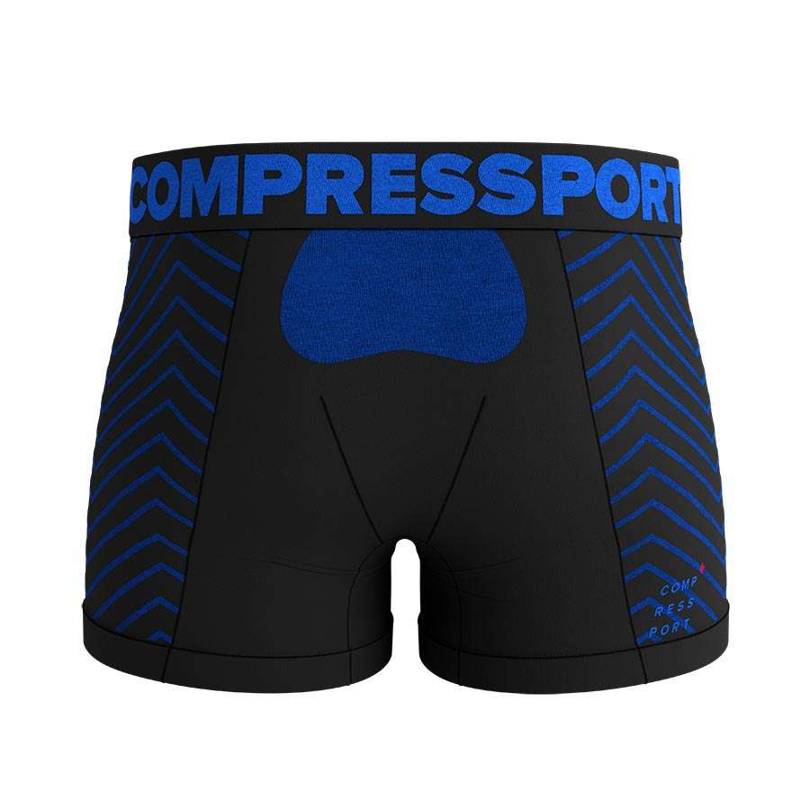 Compressport Seamless Boxer Zwart/Blauw Heren