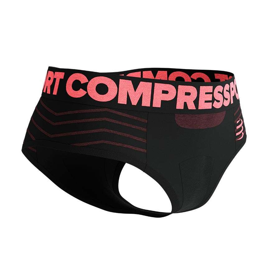 Compressport Seamless Boxer Zwart/Roze Dames