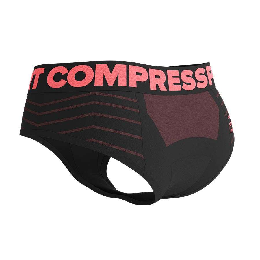 Compressport Seamless Boxer Zwart/Roze Dames