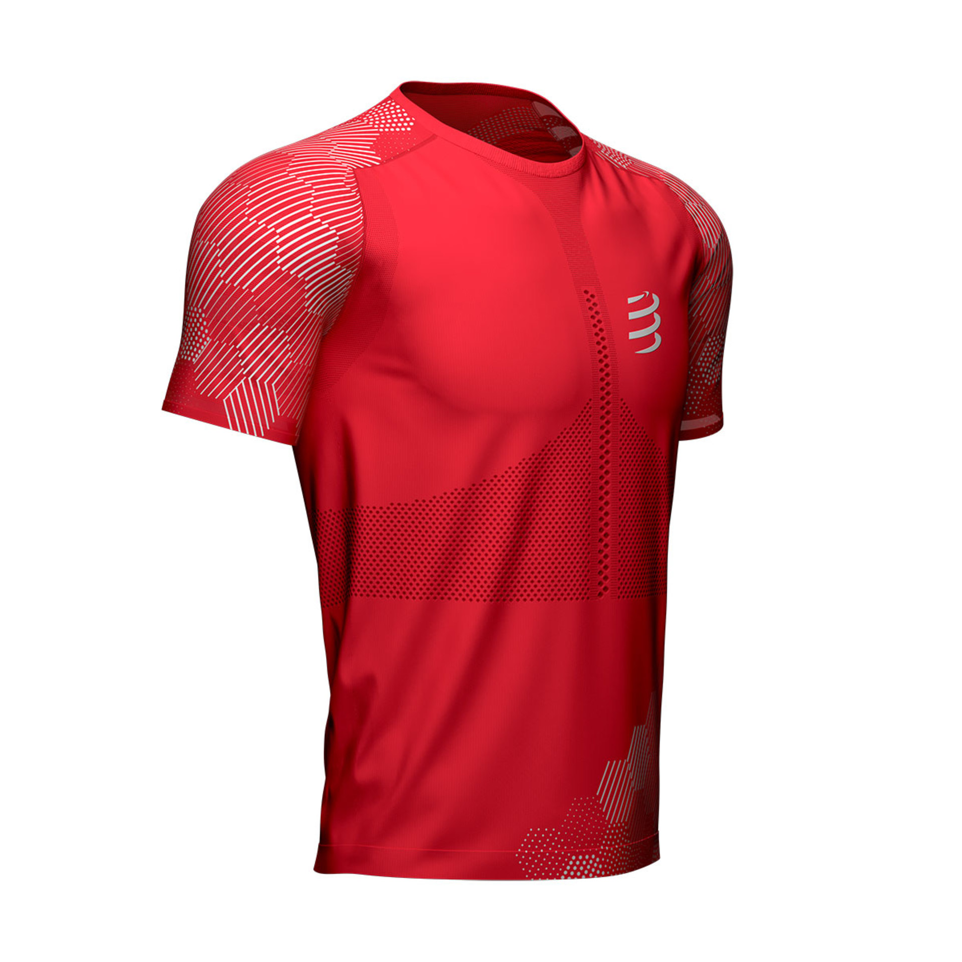 Compressport Racing Hardloopshirt Korte Mouwen Rood/Wit Heren