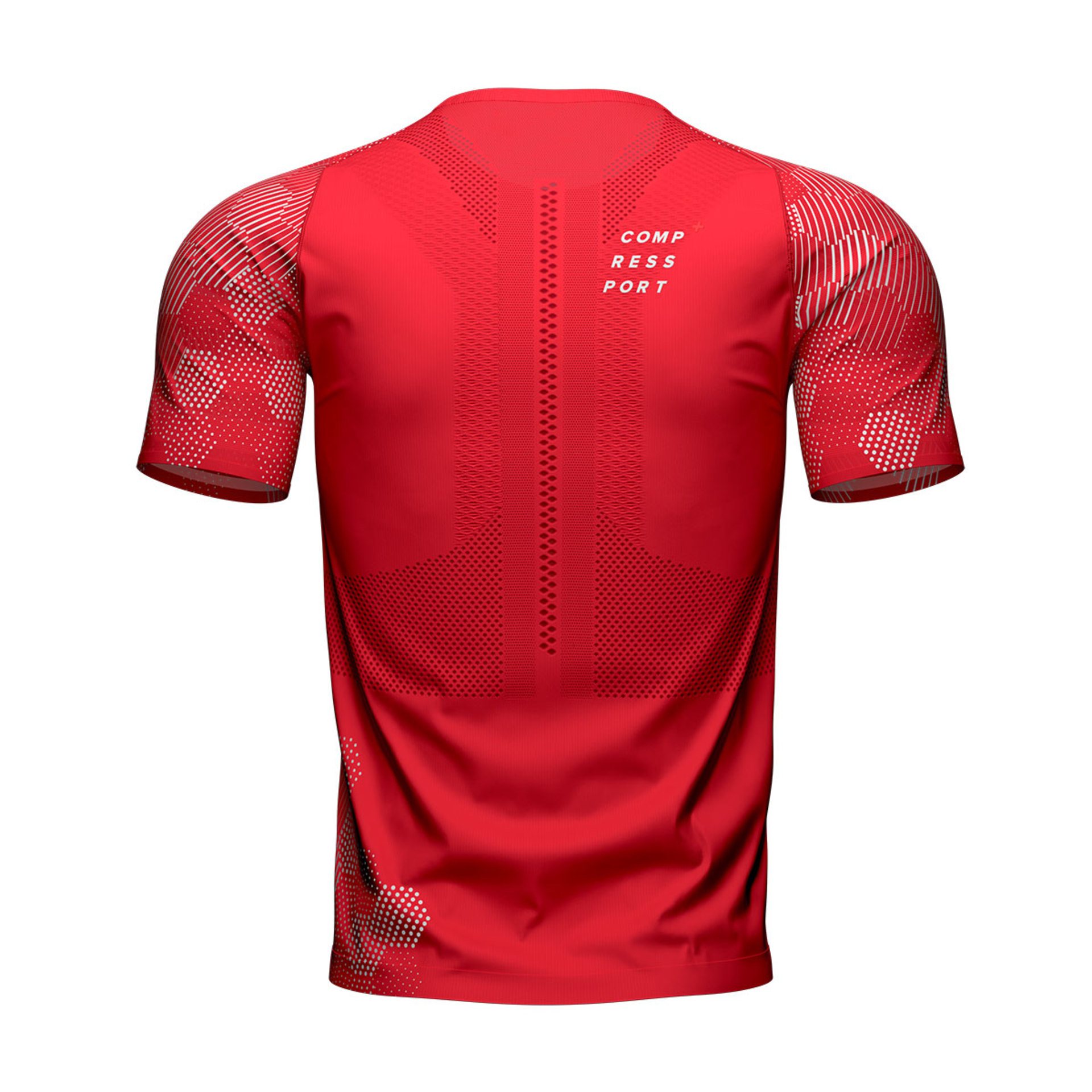 Compressport Racing Hardloopshirt Korte Mouwen Rood/Wit Heren