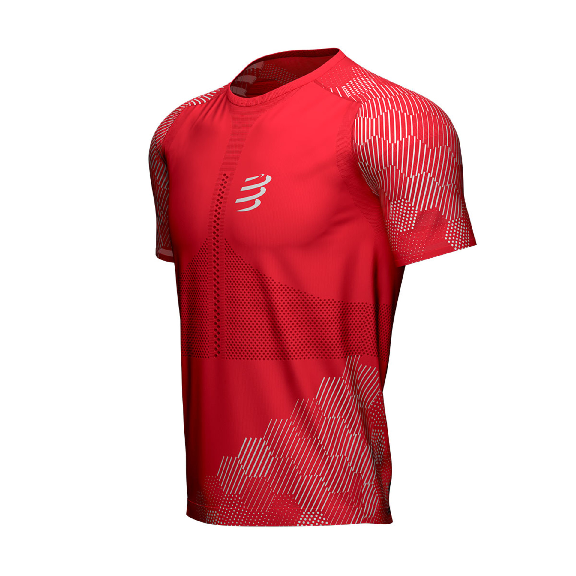 Compressport Racing Hardloopshirt Korte Mouwen Rood/Wit Heren