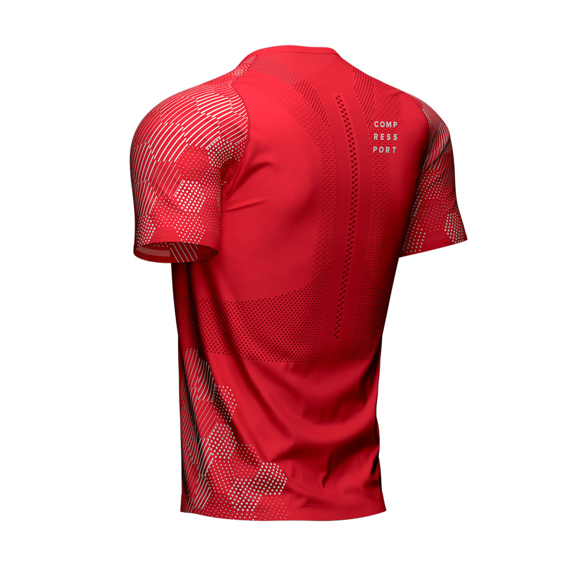 Compressport Racing Hardloopshirt Korte Mouwen Rood/Wit Heren