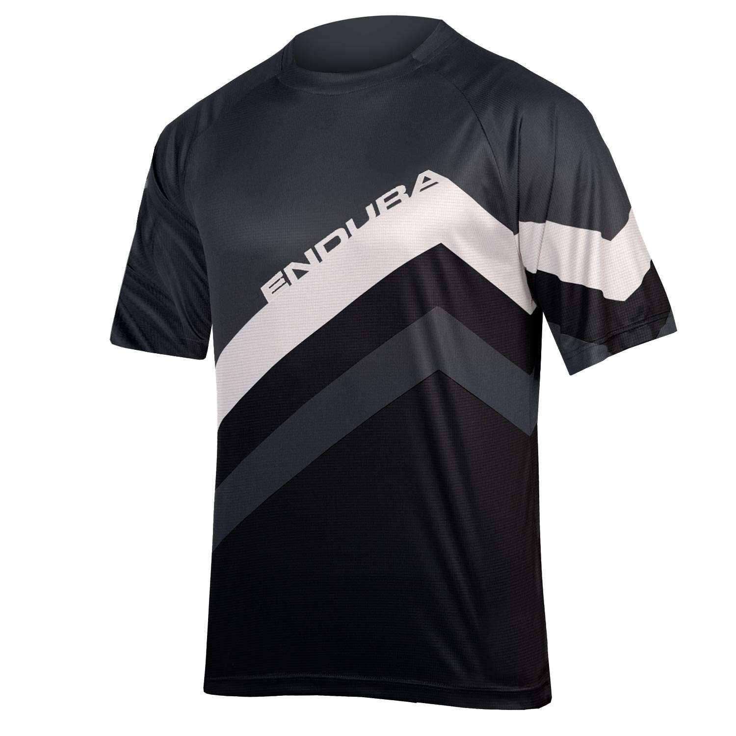 Endura SingleTrack Core Print MTB Fietsshirt Korte Mouwen Zwart Heren