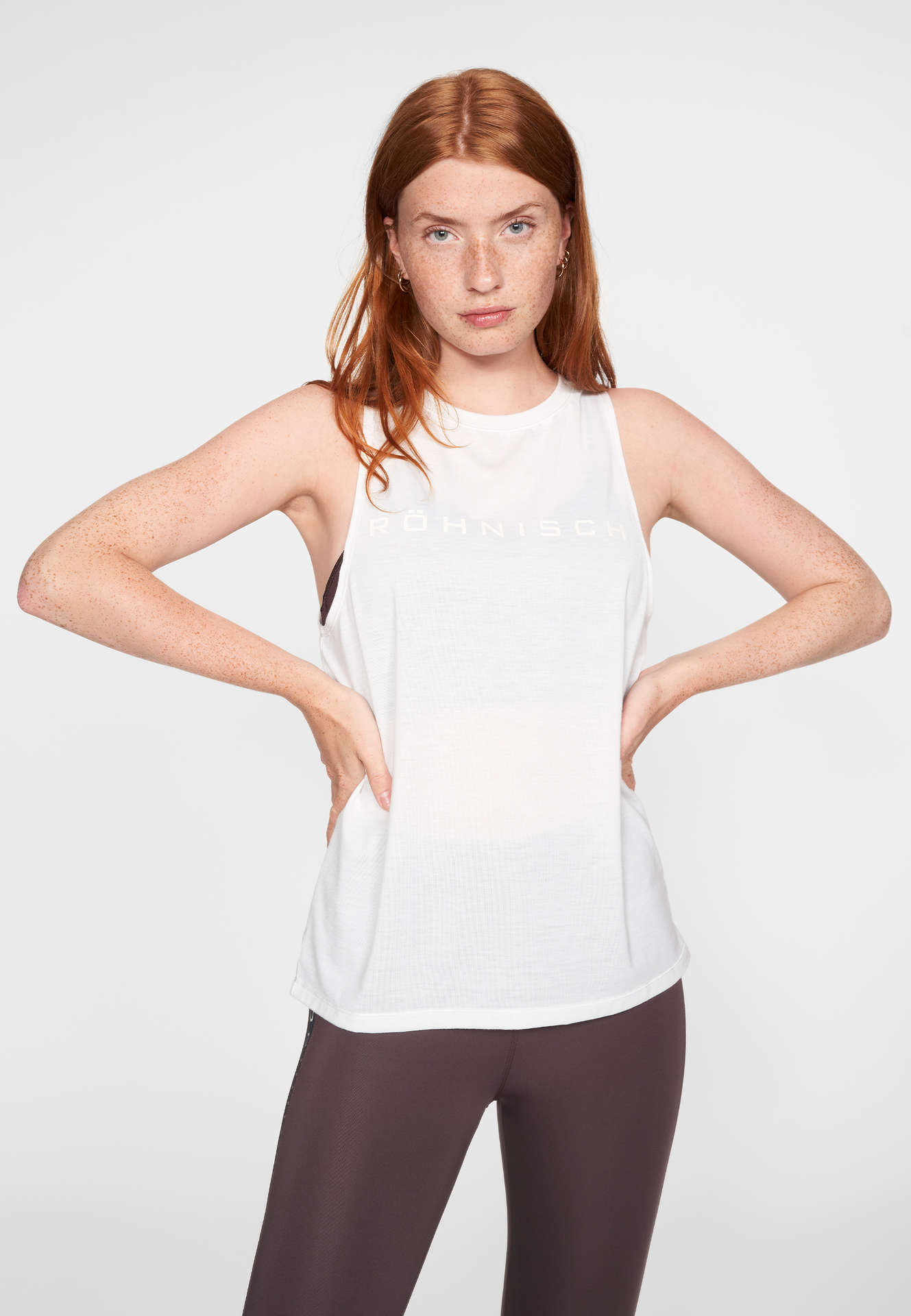 Röhnisch Clara Loose Hardloopshirt Zonder Mouwen Wit Dames