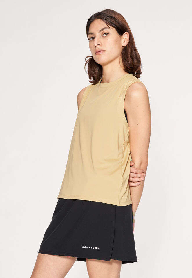 Röhnisch Kay Hardloopshirt Zonder Mouwen Beige Dames