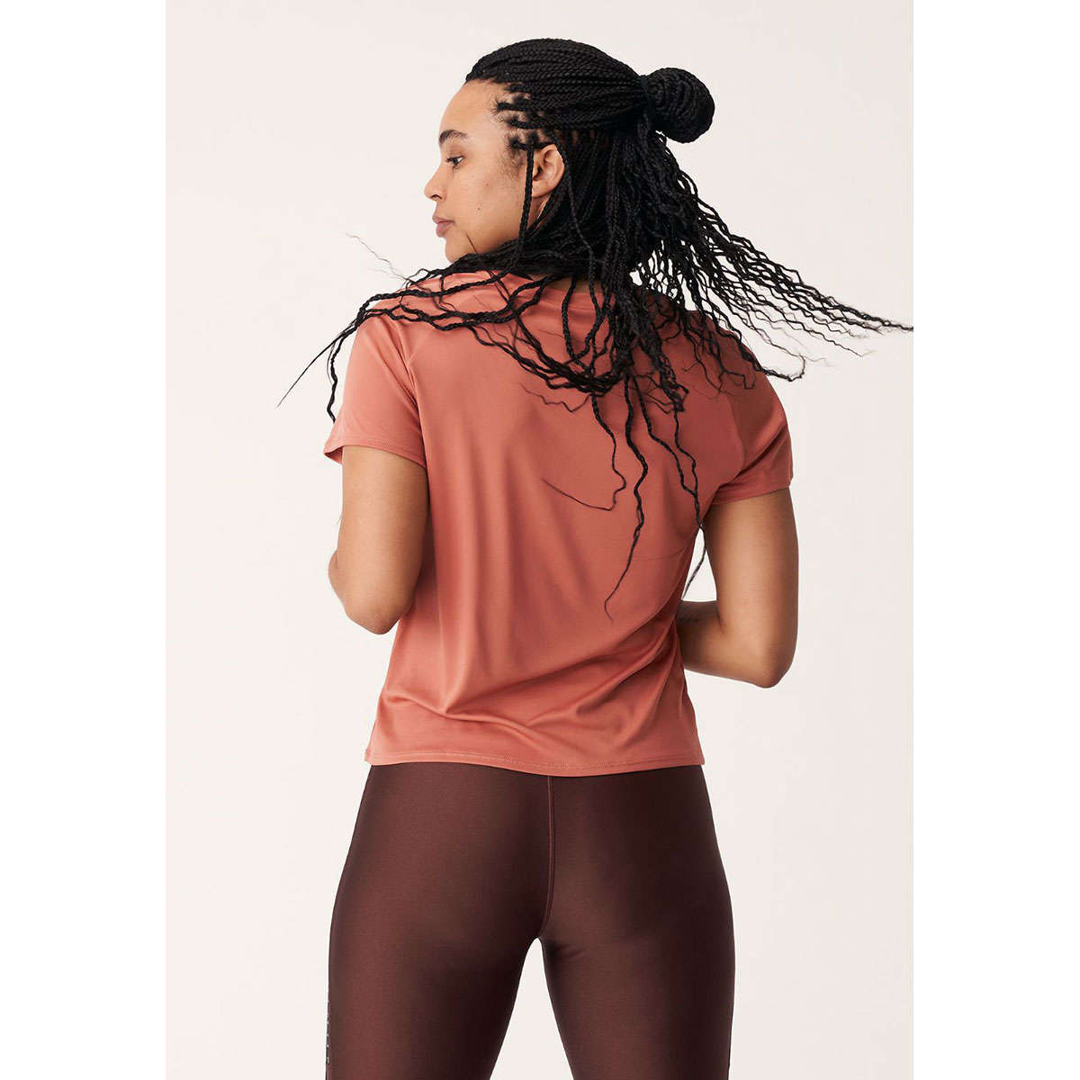 Röhnisch Active Logo Hardloopshirt Korte Mouwen Bruin Dames