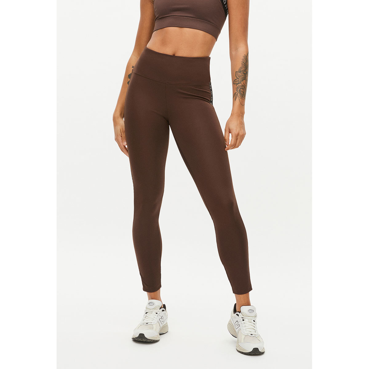 Röhnisch Kay High Waist Hardloopbroek Lang Donkerbruin Dames