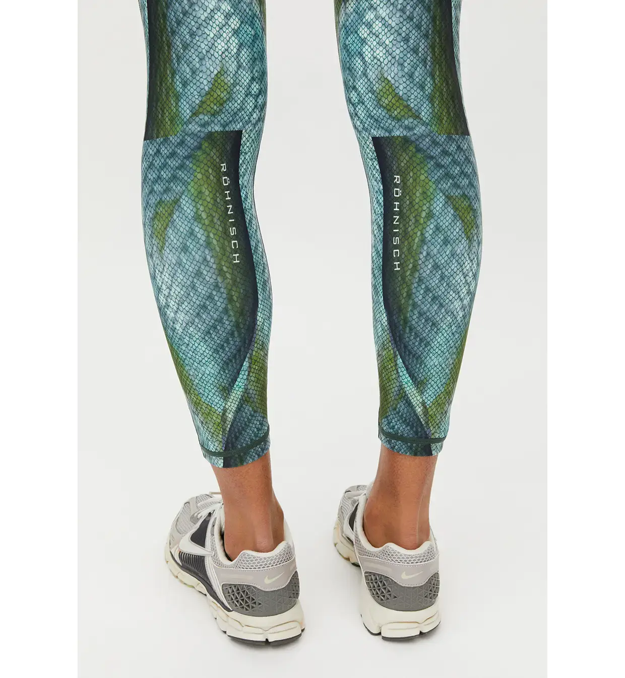 Röhnisch Flattering Curved Printed Hardloopbroek Lang Groen Dames