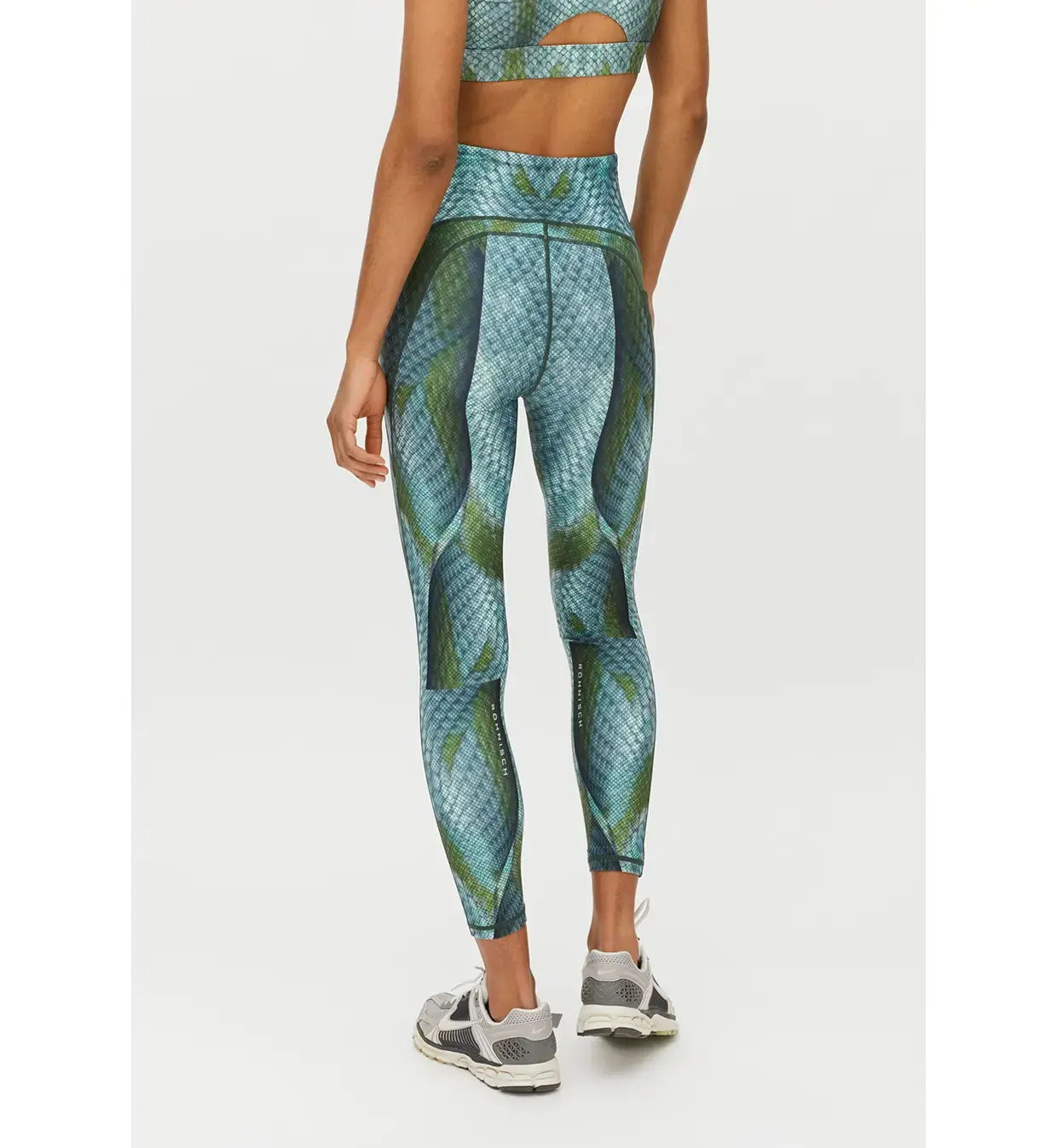 Röhnisch Flattering Curved Printed Hardloopbroek Lang Groen Dames