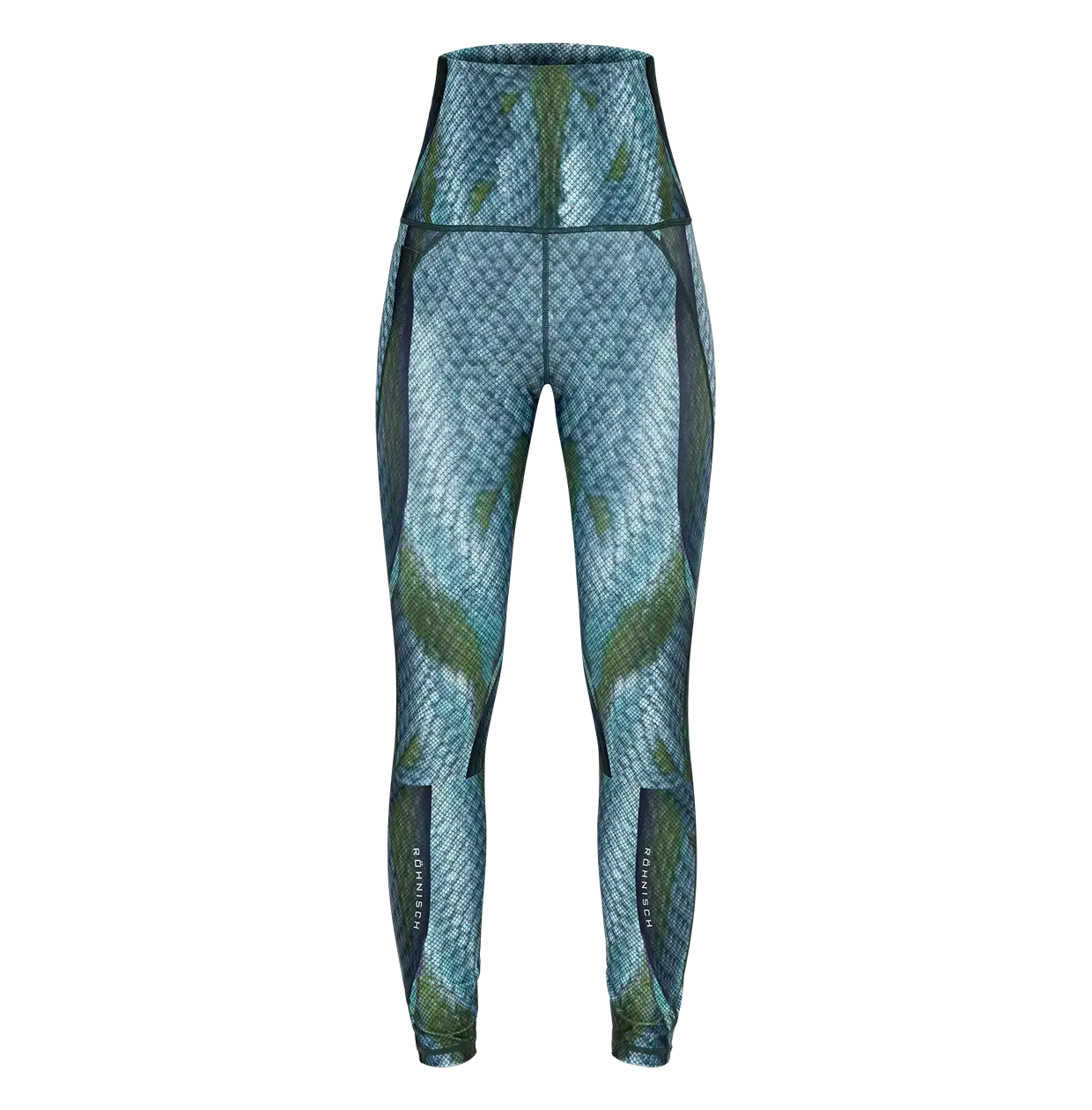 Röhnisch Flattering Curved Printed Hardloopbroek Lang Groen Dames