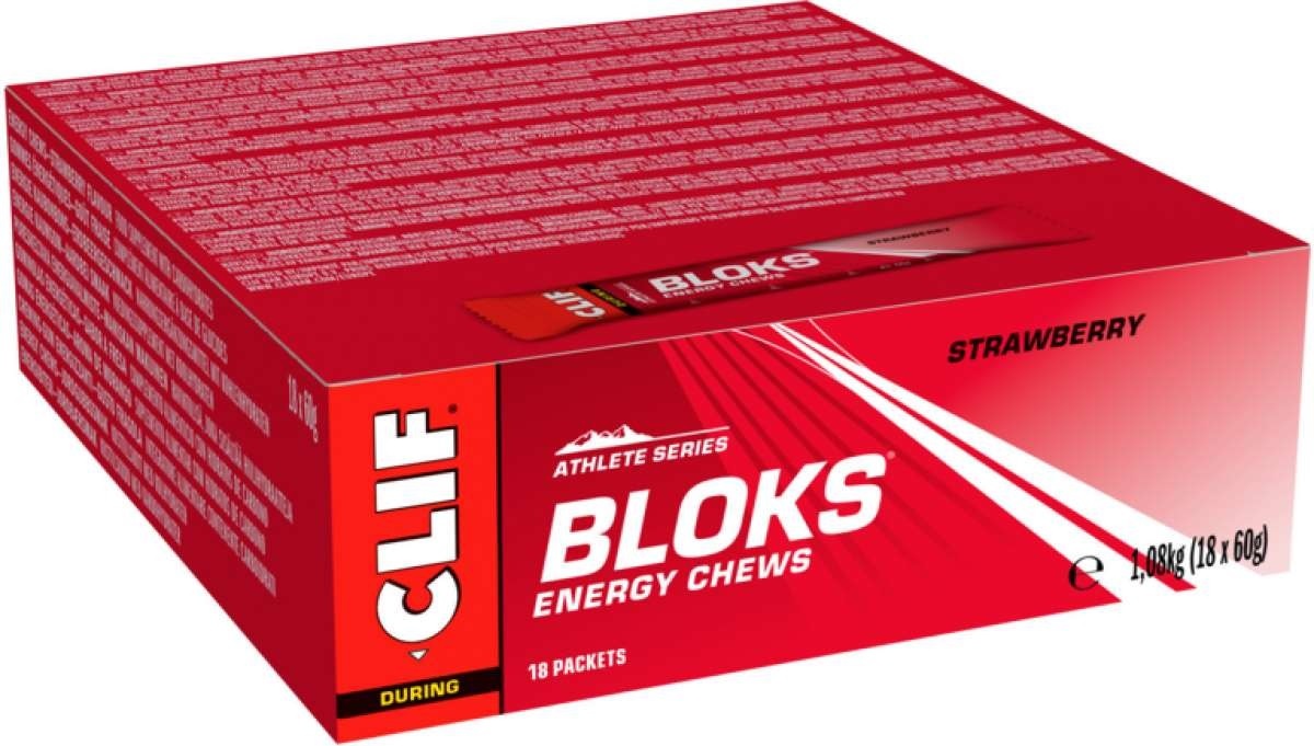 Clif Bar Blok Energy Chew Aardbei 18 stuks