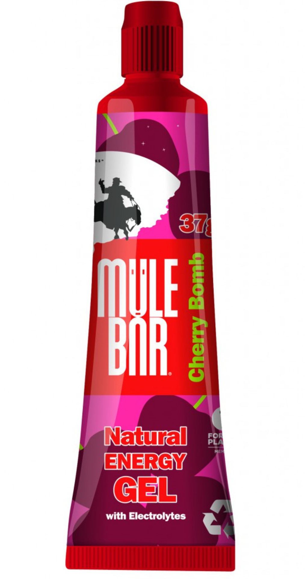 Mulebar Natural Energy Gel Cherry Bomb 24 stuks