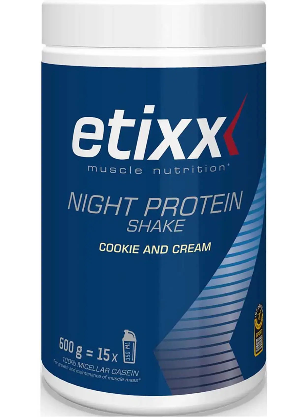 Etixx Night Protein Shake Cookie/Cream 600g