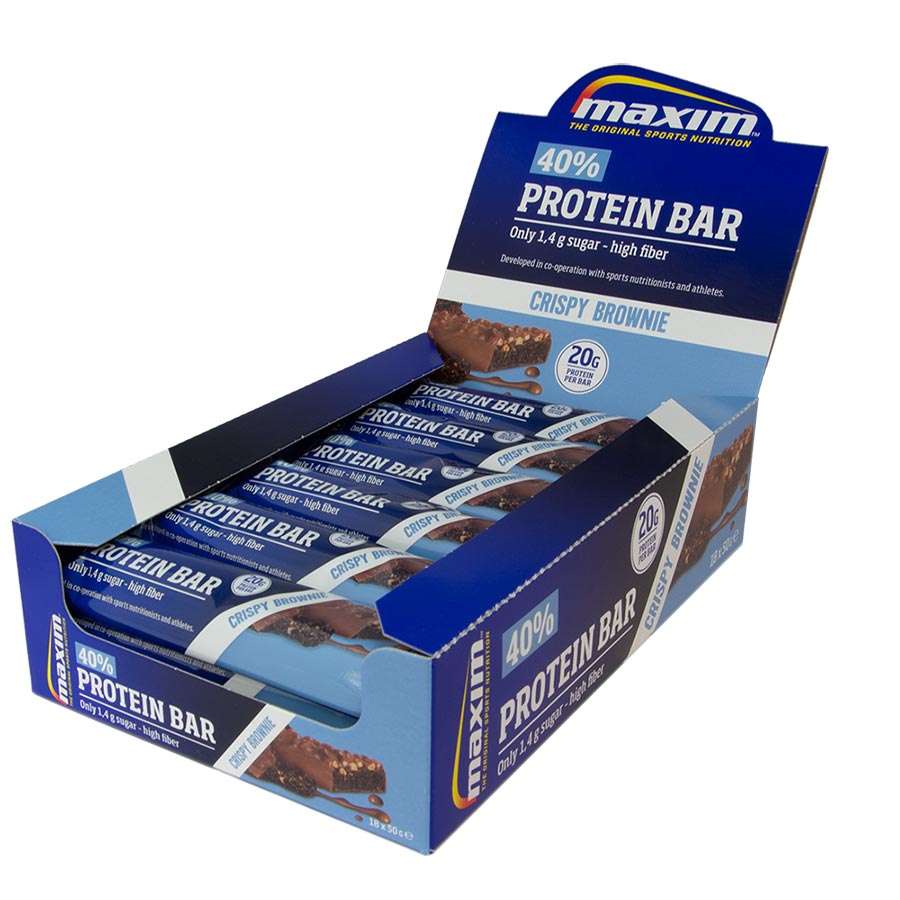 Maxim 40% Protein Repen Crispy Brownie 18 stuks