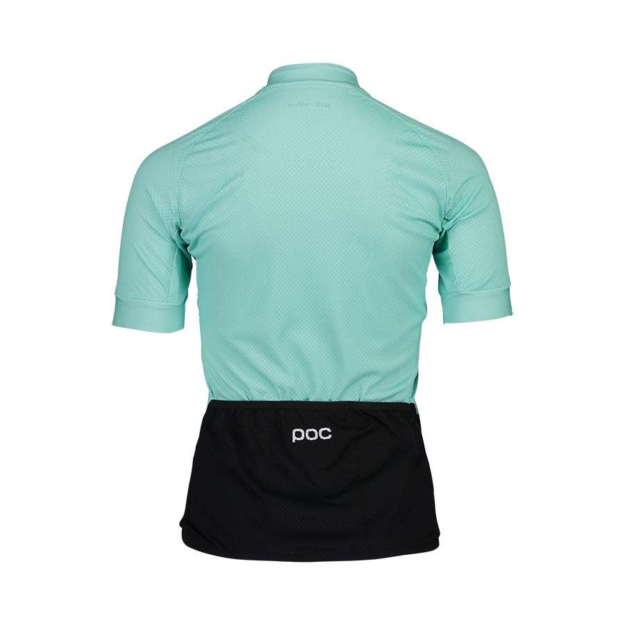 POC Essential Road Logo Fietsshirt Korte Mouwen Fluo Lichtgroen/Groen Dame