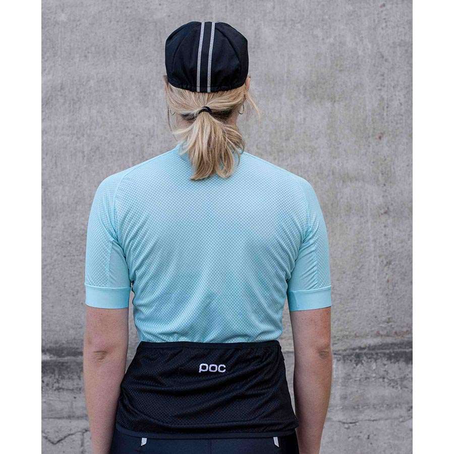 POC Essential Road Logo Fietsshirt Korte Mouwen Fluo Lichtgroen/Groen Dame