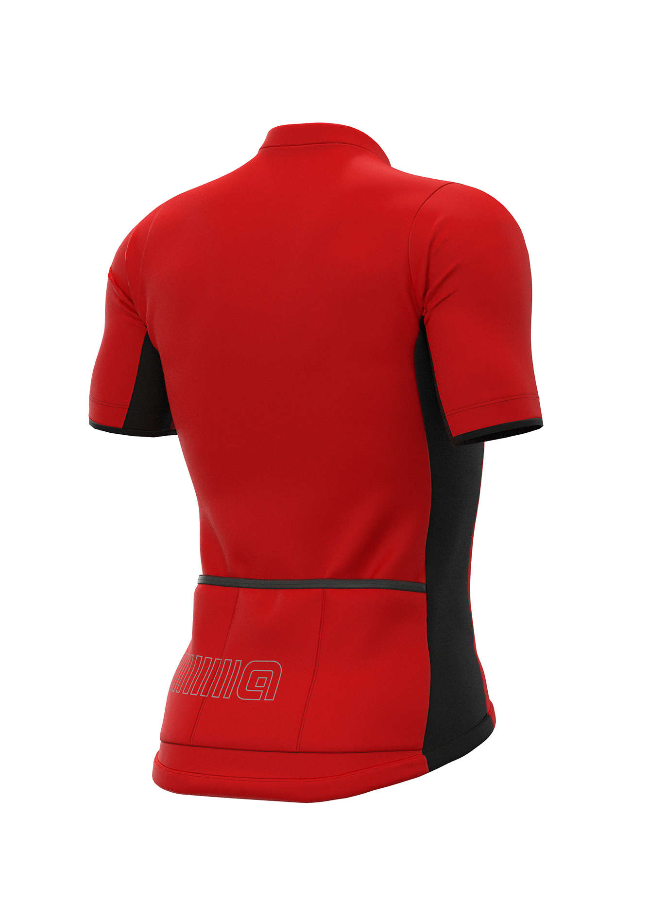 Ale Solid Color Block Fietsshirt Korte Mouwen Rood/Zwart Heren