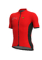 Ale Solid Color Block Fietsshirt Korte Mouwen Rood/Zwart Heren