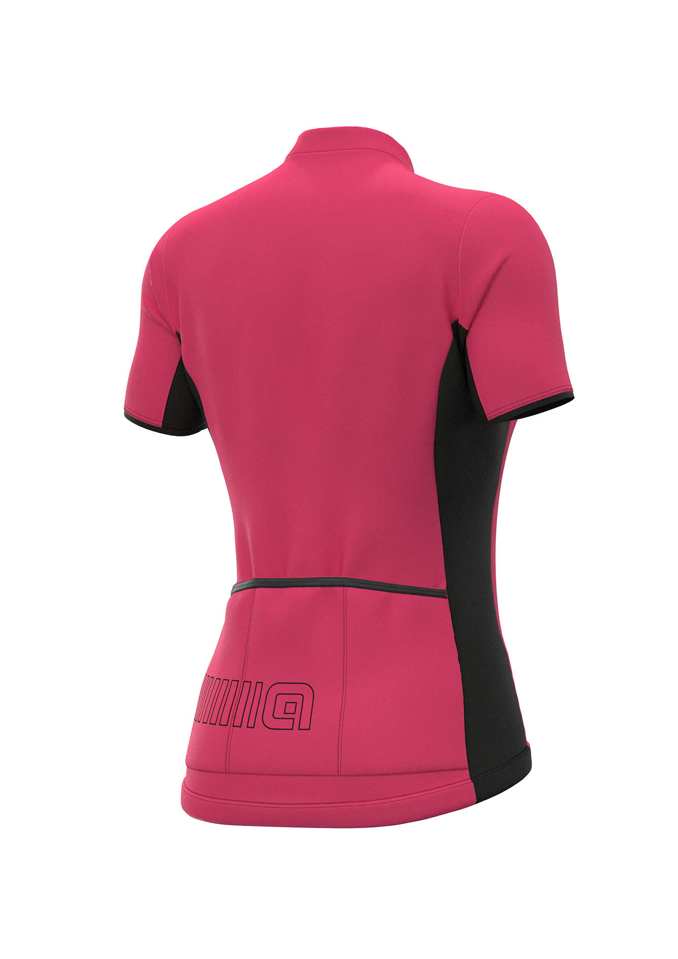 Ale Solid Color Block Fietsshirt Korte Mouwen Fluo Roze Dames