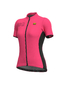 Ale Solid Color Block Fietsshirt Korte Mouwen Fluo Roze Dames