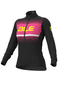 Ale Solid Blend Fietsshirt Lange Mouwen Zwart/Roze Dames