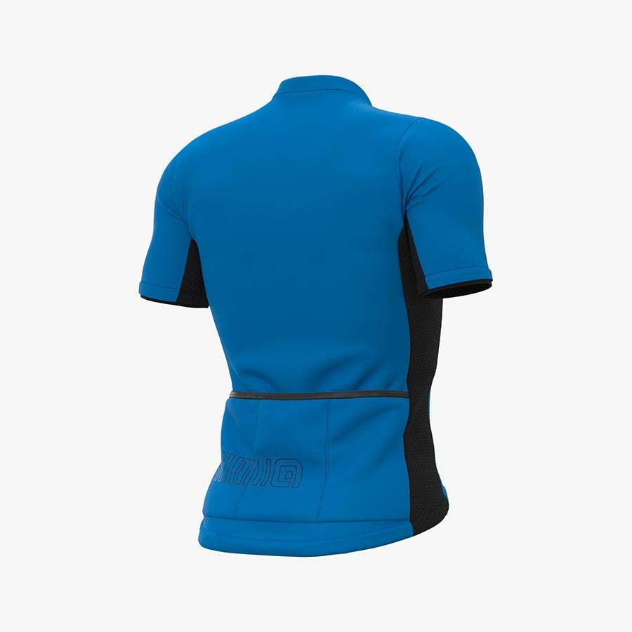 Ale Solid Color Block Fietsshirt Korte Mouwen Blauw Heren