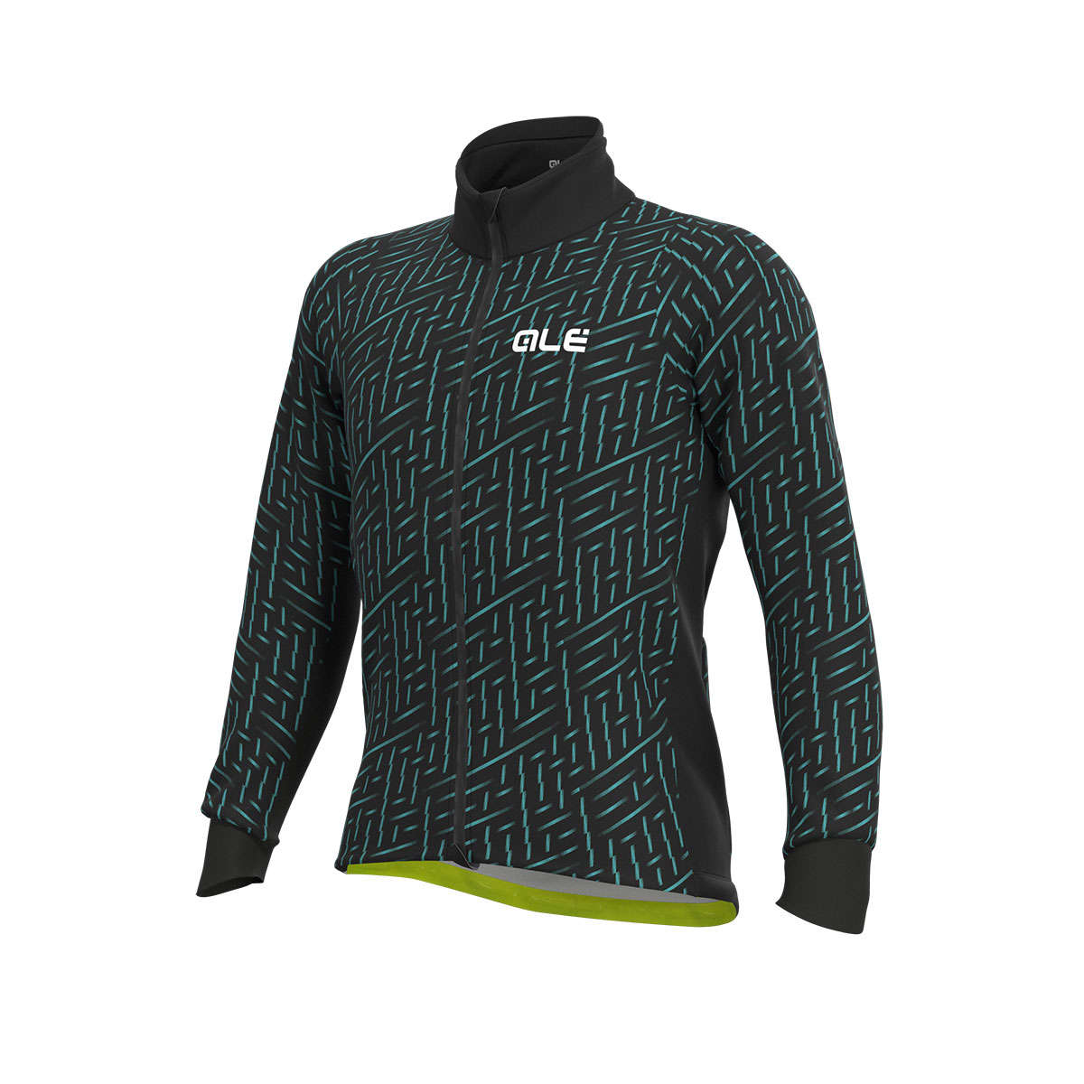 Ale PR-R Green Bolt Fietsjack Zwart/Turquoise Heren