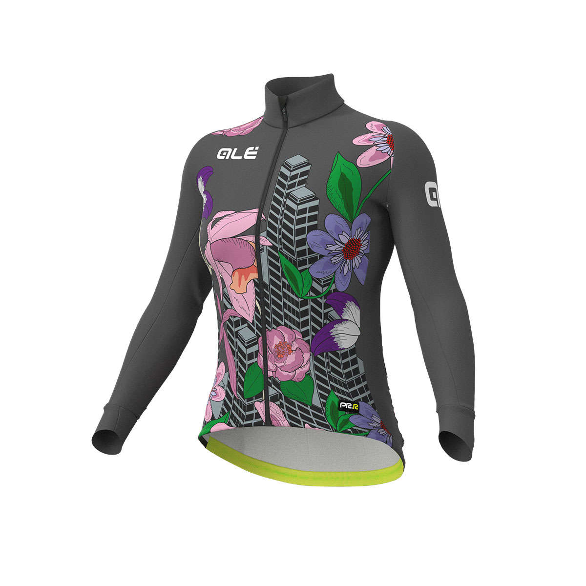 Ale PR-R City Fietsshirt Lange Mouwen Grijs/Multi Dames