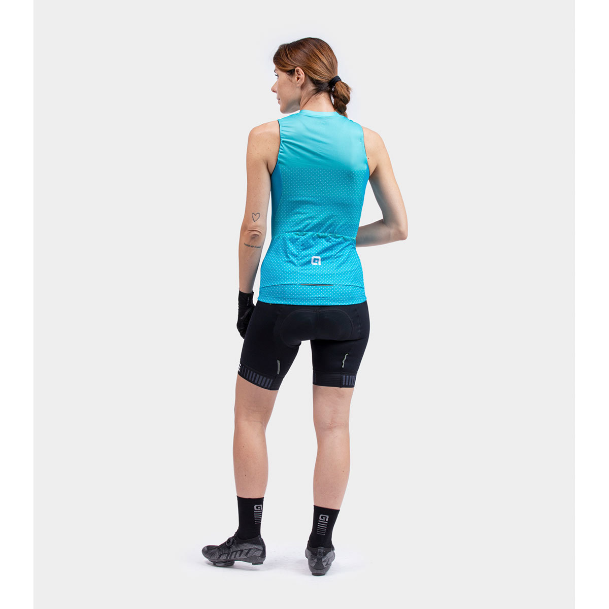 Ale Solid Level Fietsshirt Zonder Mouwen Turquoise Dames
