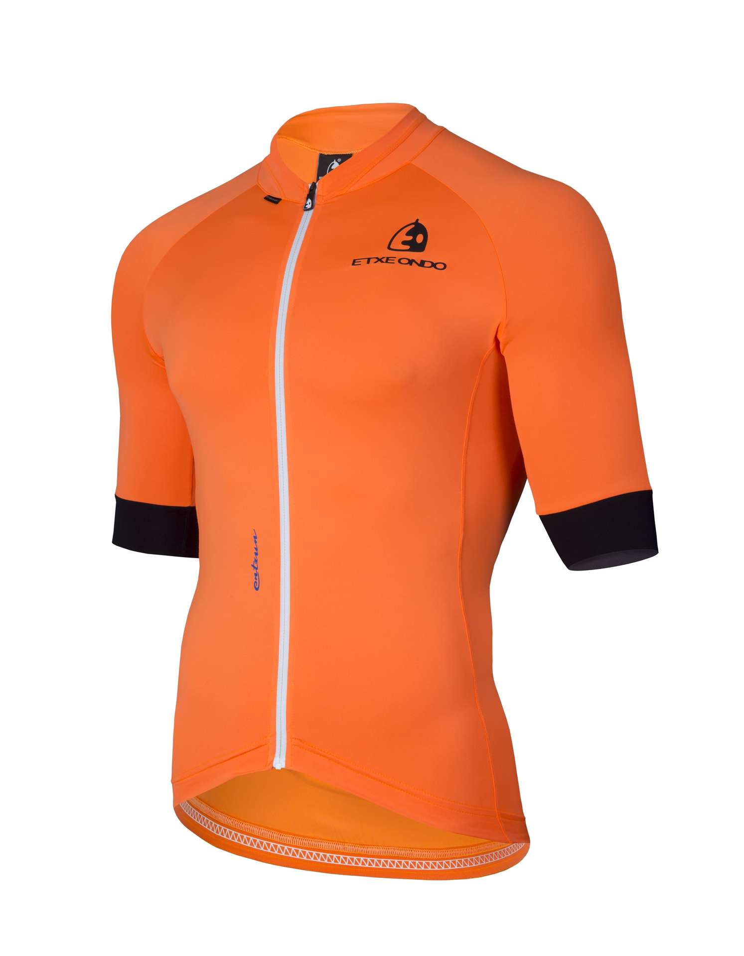 Etxeondo Entzun Fietsshirt Korte Mouwen Oranje Heren