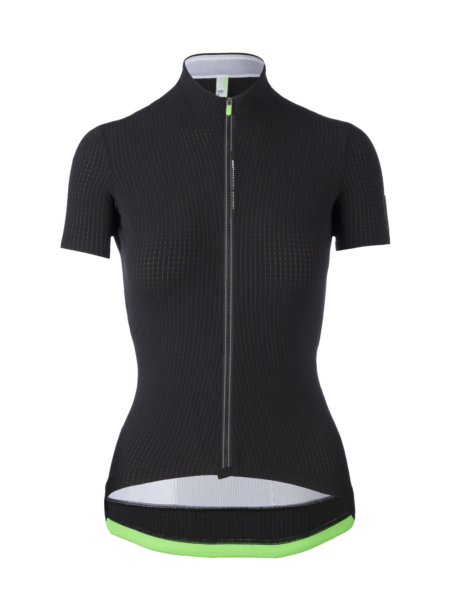 Q36.5 L1 Pinstripe Fietsshirt Korte Mouwen Zwart Dames