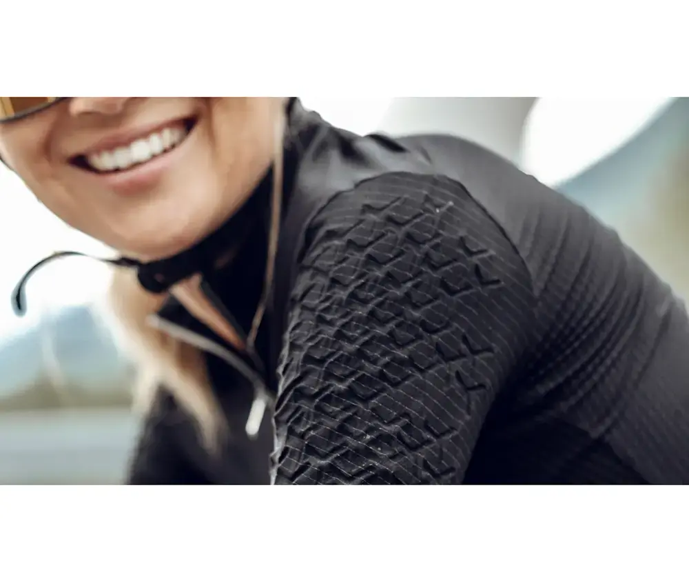 Q36.5 Grid Skin Fietsshirt Korte Mouwen Zwart Dames