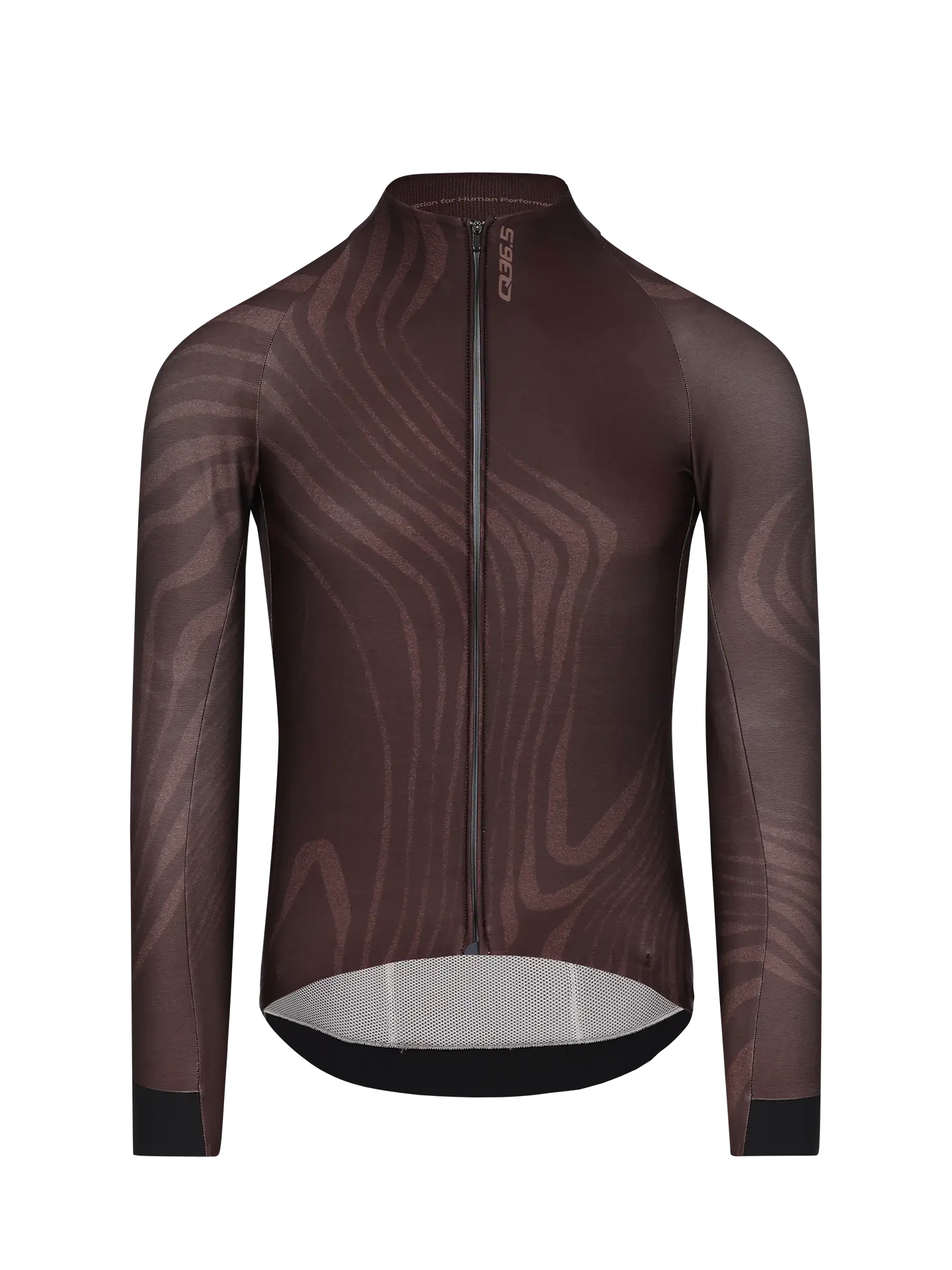 Q36.5 Gregarius Hybrid Dolomites Fietsshirt Lange Mouwen Bruin Heren