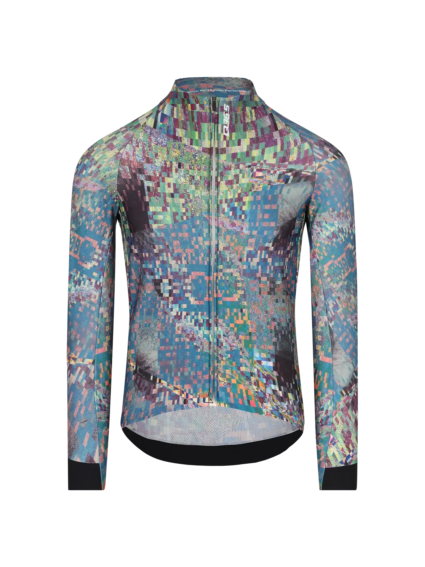 Q36.5 Gregarius Hybrid Thermomap Fietsshirt Lange Mouwen Blauw/Multi Heren