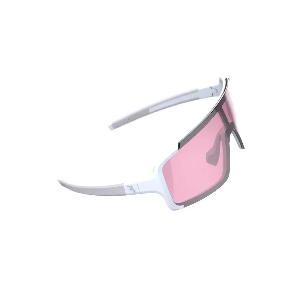 BBB Cycling Chester Narrow BSG-73 Sport Zonnebril Wit Met Pink Flash Mirror Lens