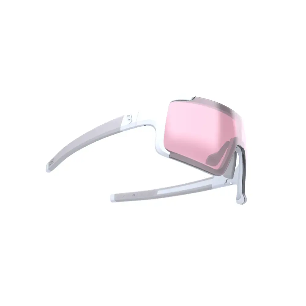 BBB Cycling Chester Narrow BSG-73 Sport Zonnebril Wit Met Pink Flash Mirror Lens