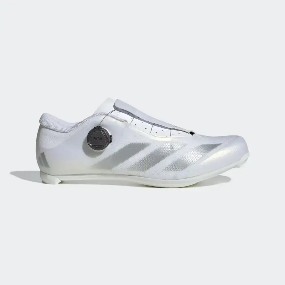 Tweedekans Adidas Tempo 3-Stripes BOA Wielrenschoenen Wit/Zilver Maat 44 2/3