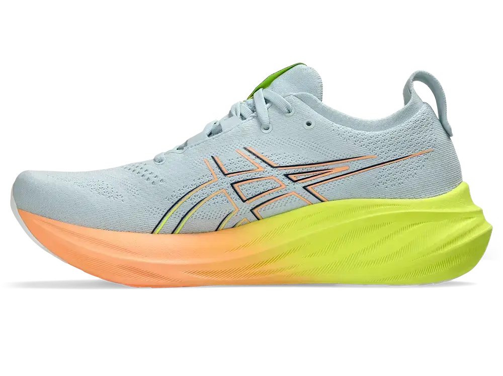 Tweedekans Asics Gel-Nimbus 31 Paris Hardloopschoenen Grijs/Geel/Oranje Maat 44.5