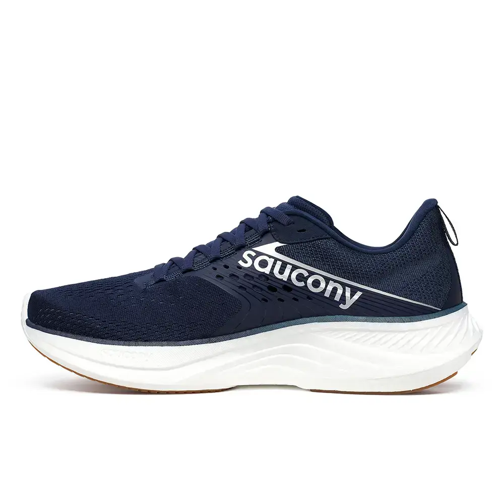 Tweedekans Saucony Ride 17 Hardloopschoenen Donkerblauw/Wit Heren Maat 45