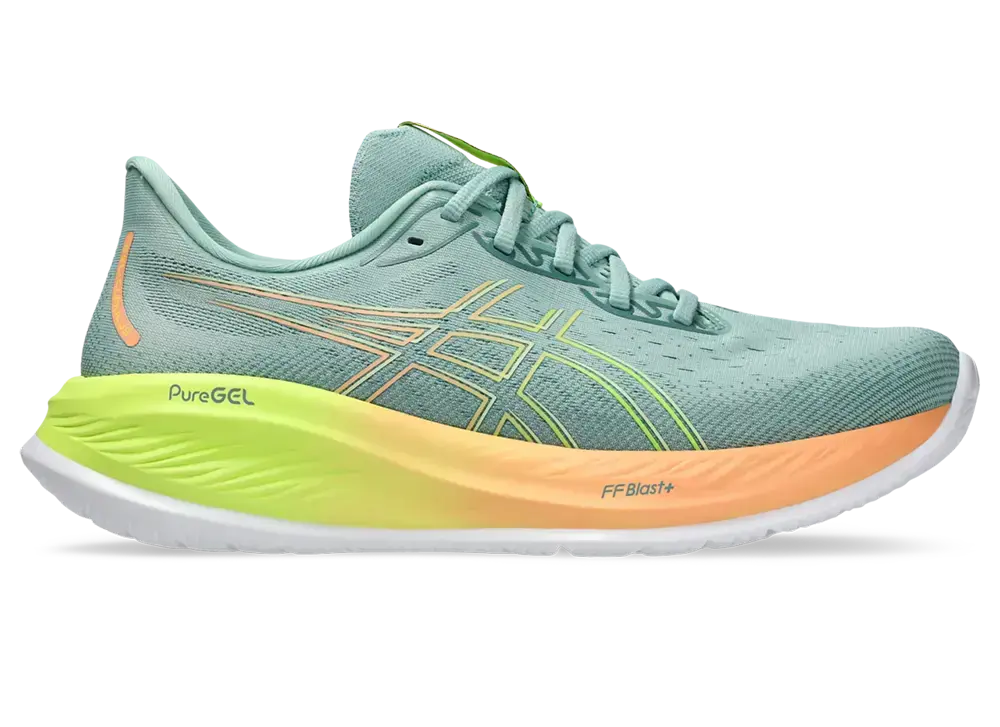 Tweedekans Asics Gel-Cumulus 26 Paris Hardloopschoenen Groen/Geel Heren Maat 43.5