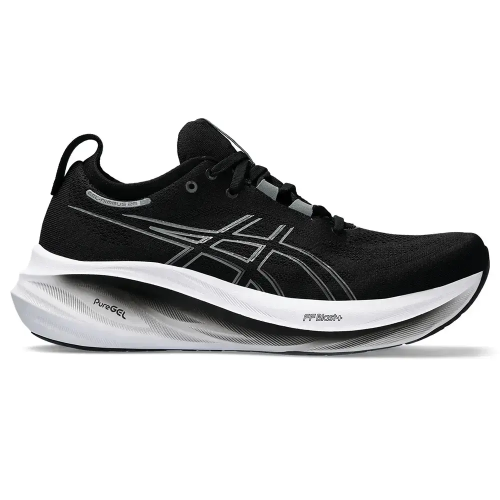 Tweedekans Asics Gel-Nimbus 26 Hardloopschoenen Zwart/Grijs Heren Maat 44.5