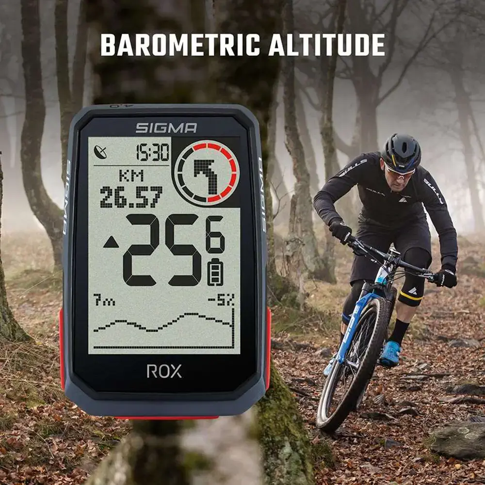 Tweedekans Sigma Sport ROX 4.0 Top Mount GPS Fietscomputer Met Hartslagband Zwart