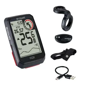 Tweedekans Sigma Sport ROX 4.0 Top Mount GPS Fietscomputer Met Hartslagband Zwart