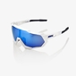 100% Speedtrap Sport Zonnebril Mat Wit HiPER Blue Multilayer Mirror Lens