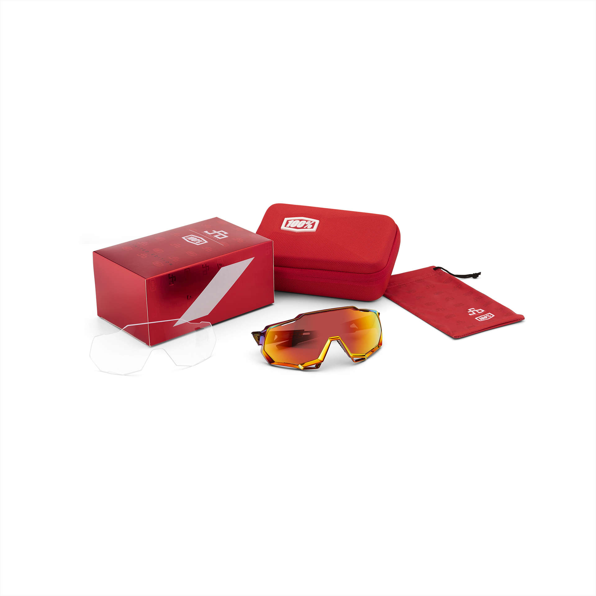 100% Speedtrap Sport Zonnebril Peter Sagan LTE Rood HiPER Rood Multilayer M