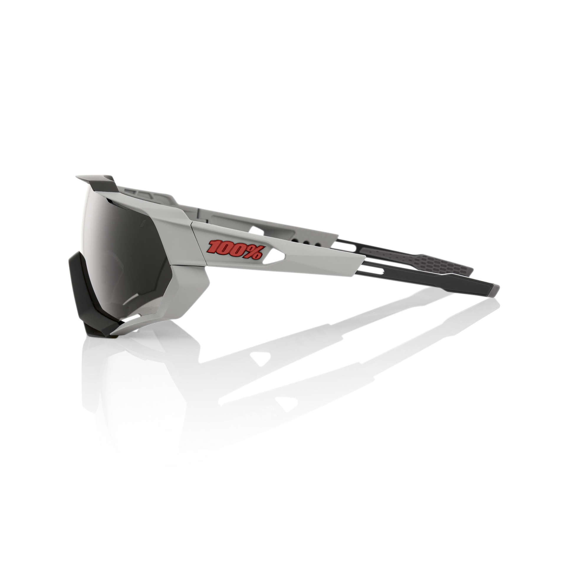 100% Speedtrap Sport Zonnebril Soft Tact Stone Grijs met Smoke Lens