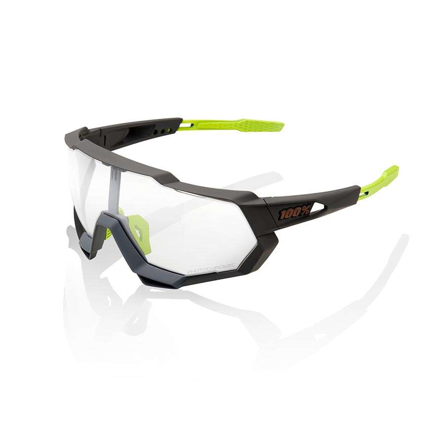 100% Speedtrap Sport Zonnebril Soft Tact Cool Grijs met Photochromic Lens 